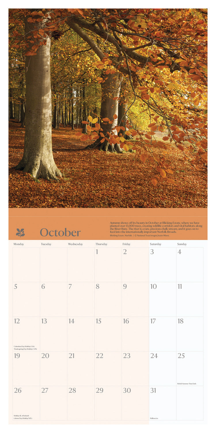 National Trust Seasons wall calendar 2026