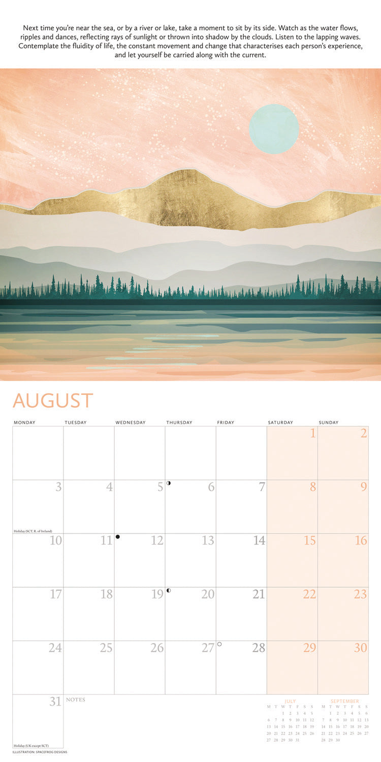Breathe wall calendar 2026