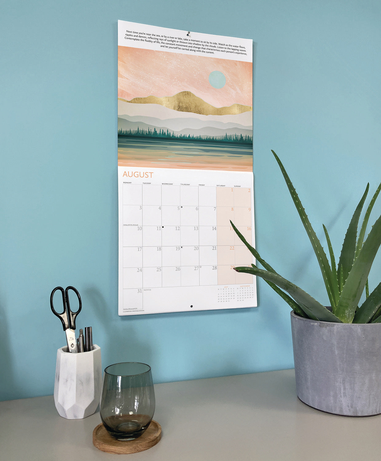 Breathe wall calendar 2026