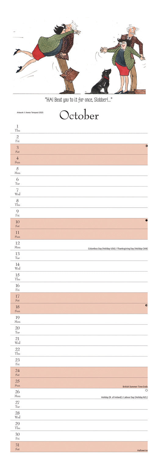 Tottering by Gently Dog's Day slim calendar 2026