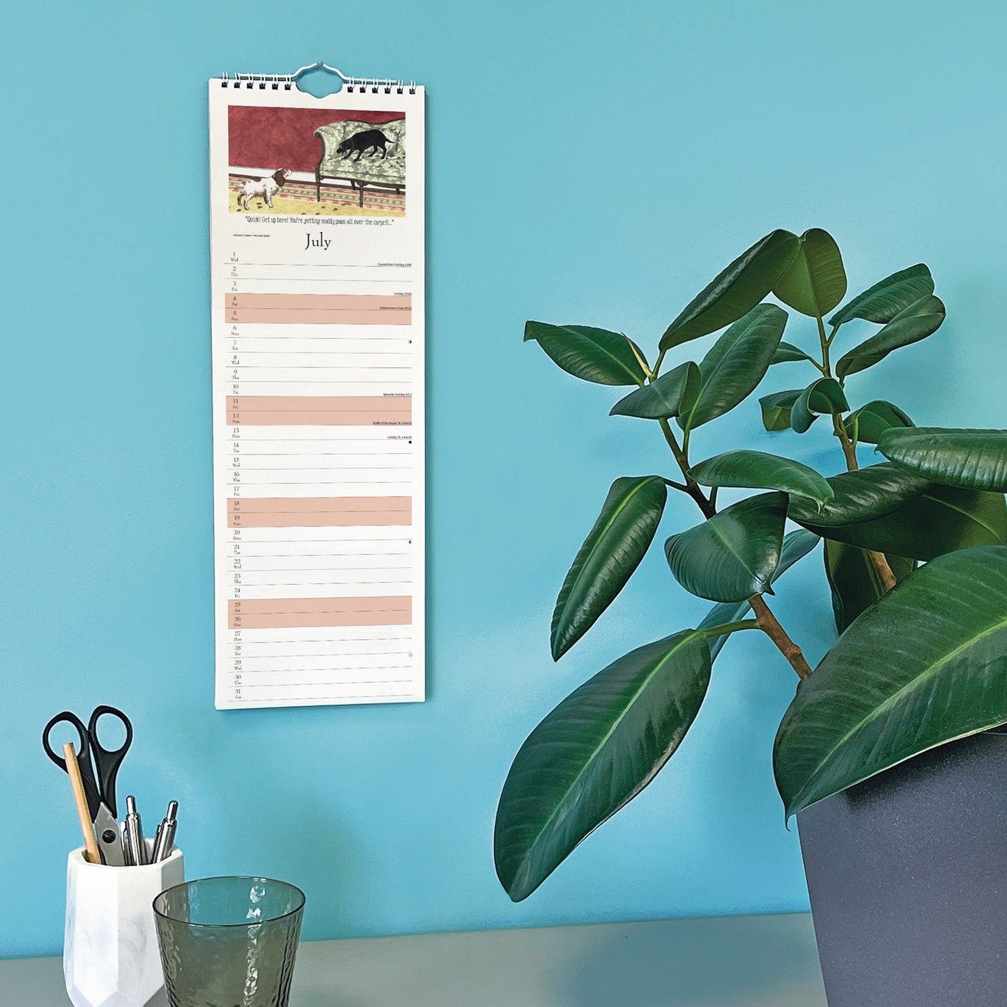 Tottering by Gently Dog's Day slim calendar 2026