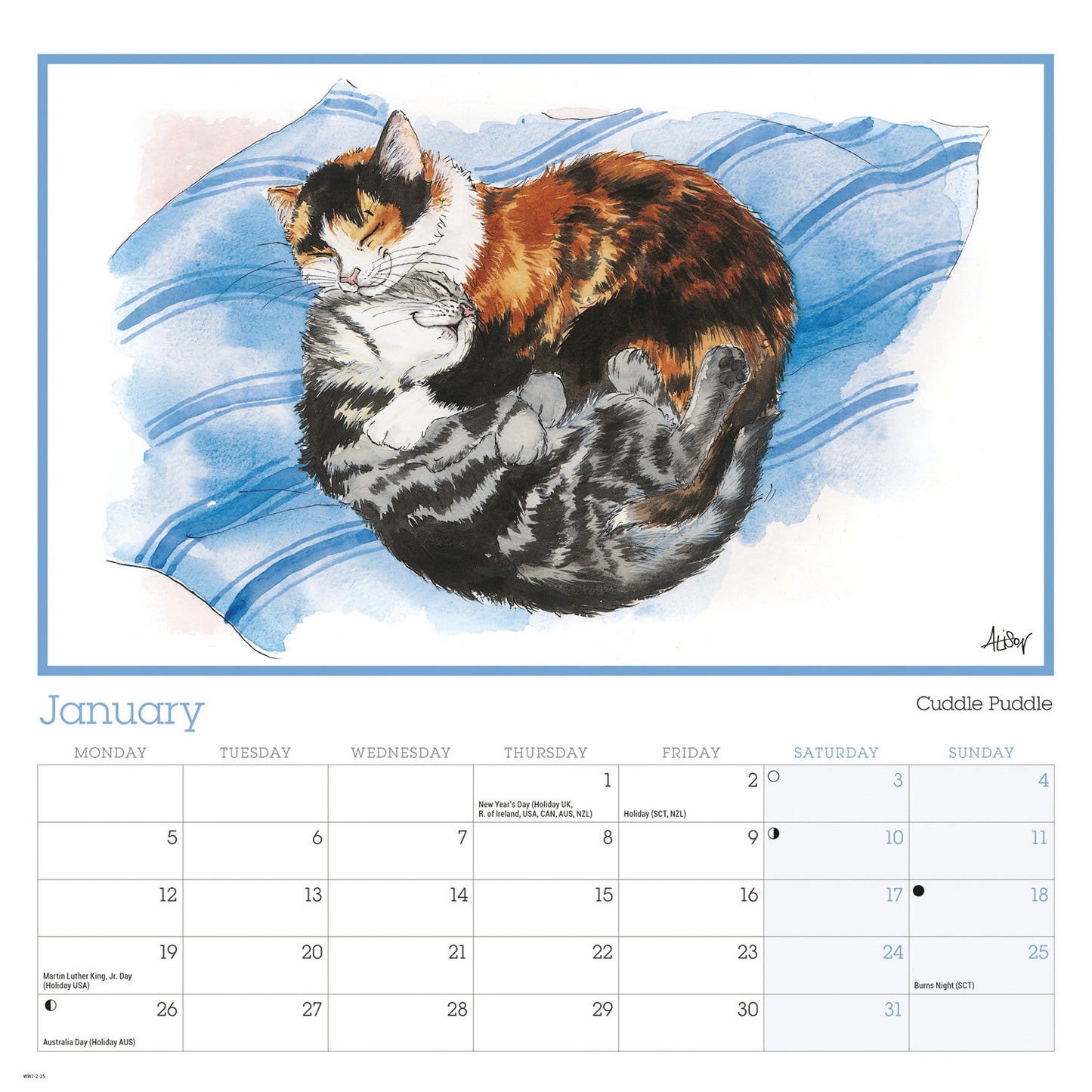 Alison's Animals wall calendar 2026