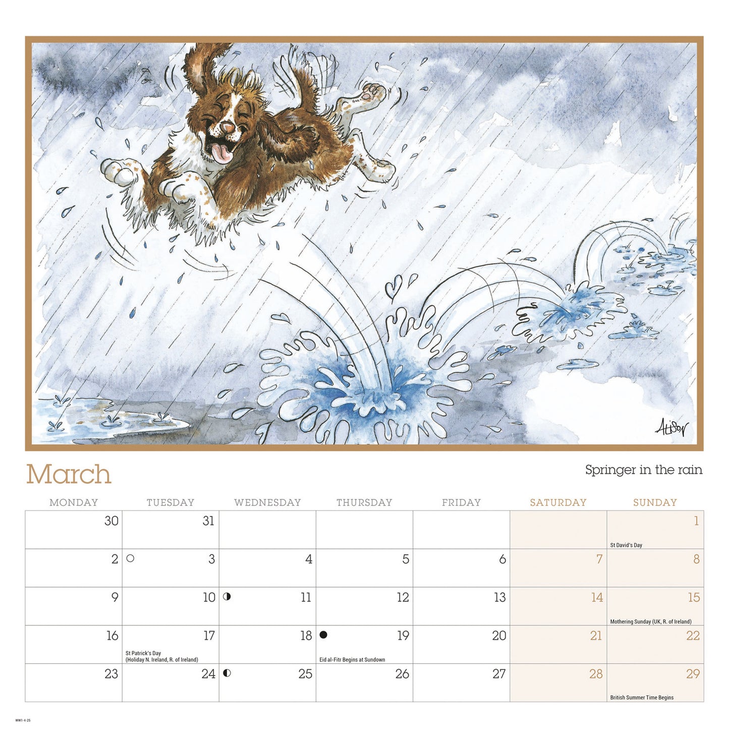 Alison's Animals wall calendar 2026