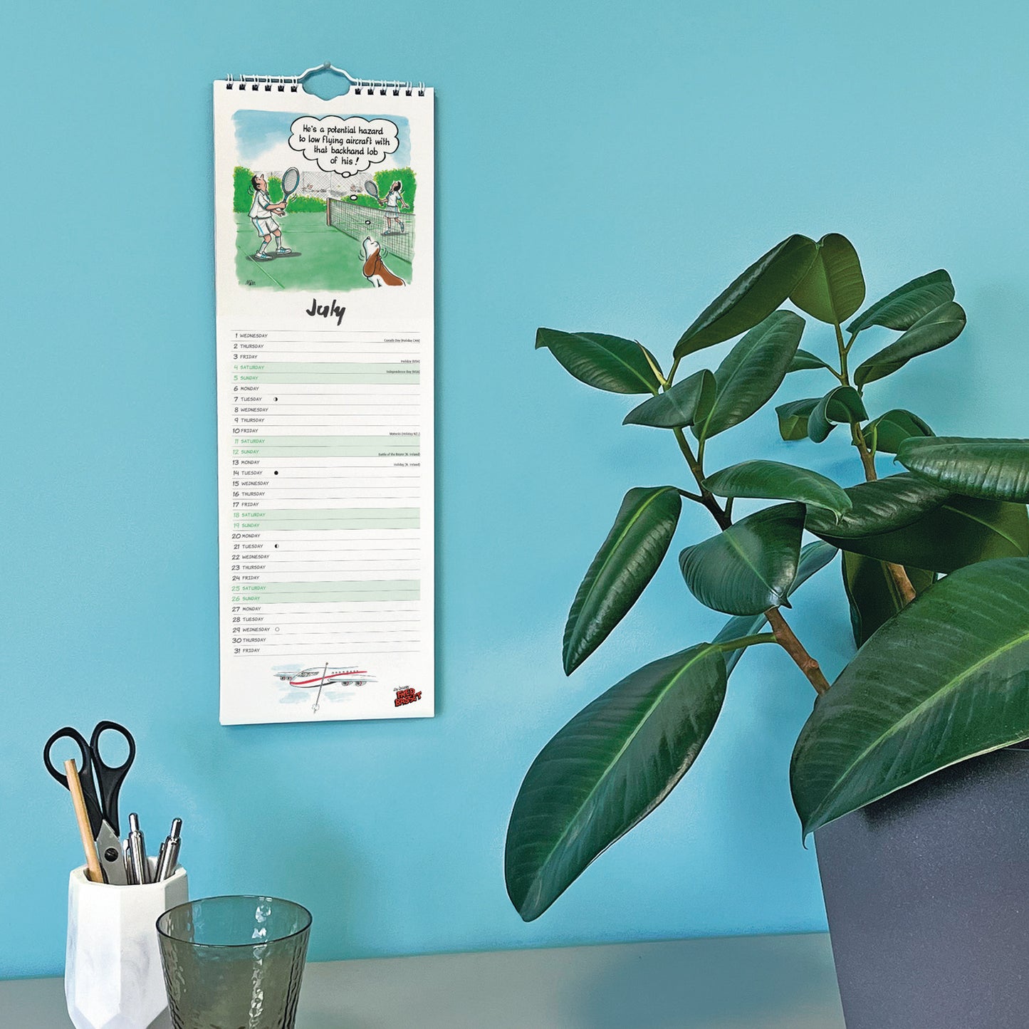 Fred Basset slim calendar 2026