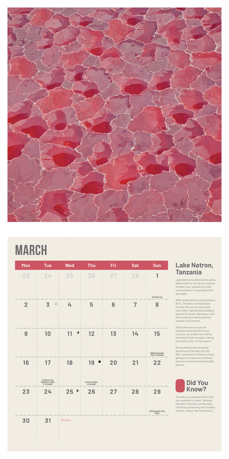 Amazing Planet wall calendar 2026