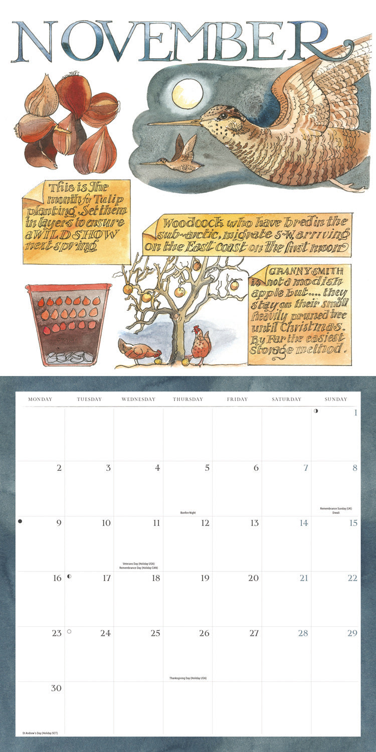 Matthew Rice, A Year in the Country wall calendar 2026