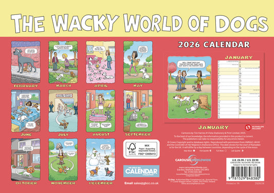 Wacky World of Dogs calendar 2026