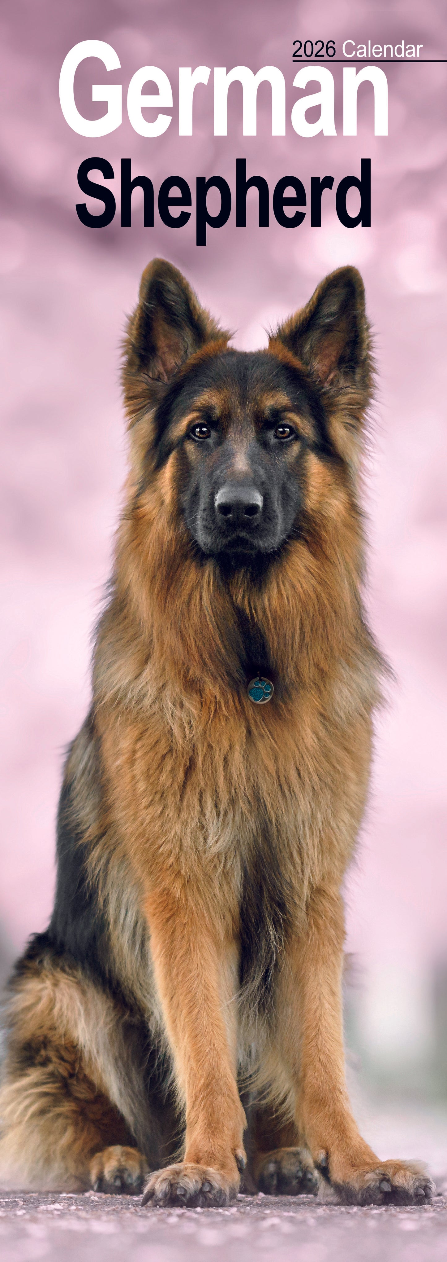 German Shepherd slim calendar 2026