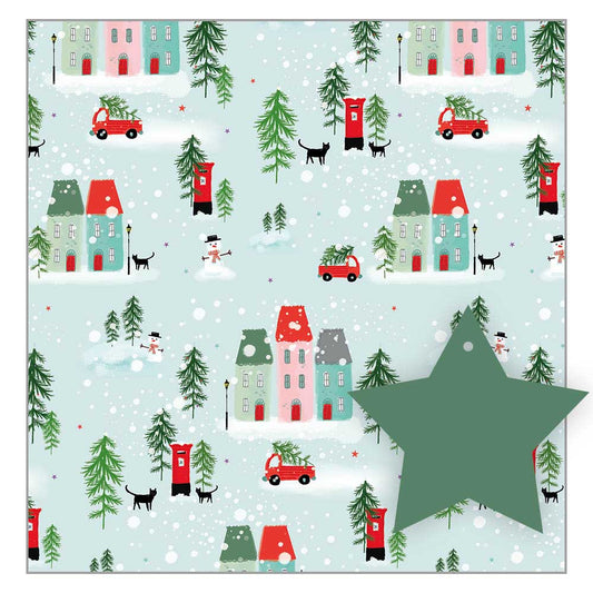 Christmas village wrap and tags