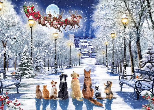 Watching the sleigh jigsaw 1000 piece