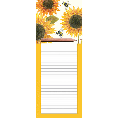 Sunflowers magnetic memo pad