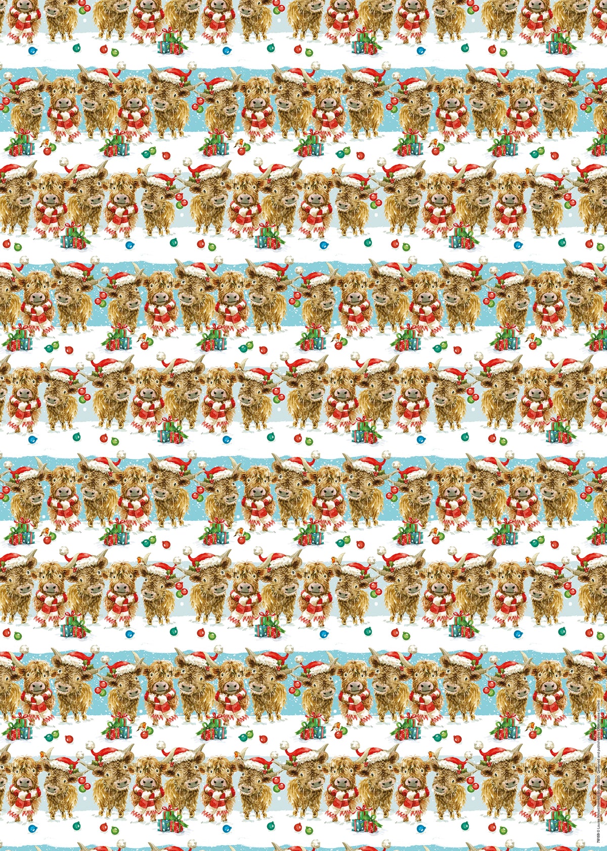 Festive highland friends wrap and tags