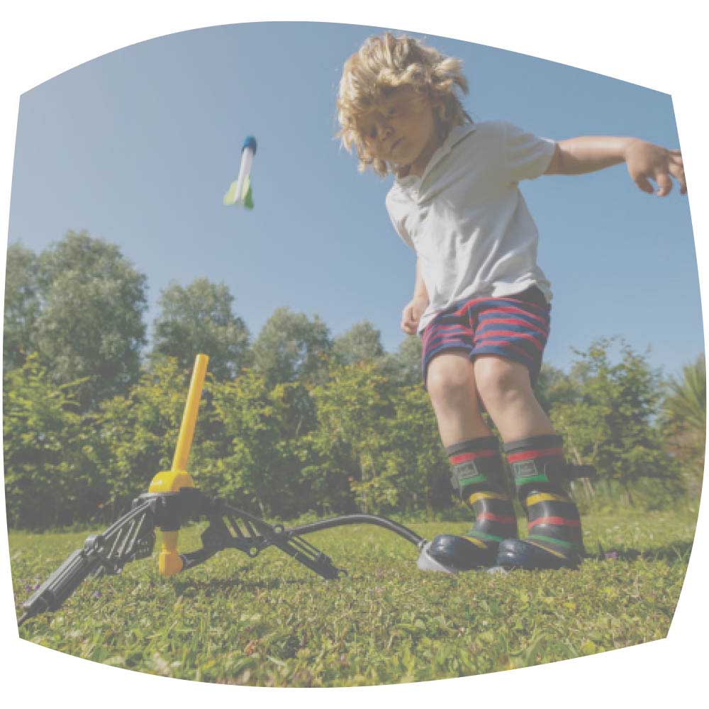 Light up jump rocket
