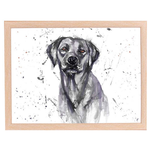 Man's best friend lap tray - black labrador