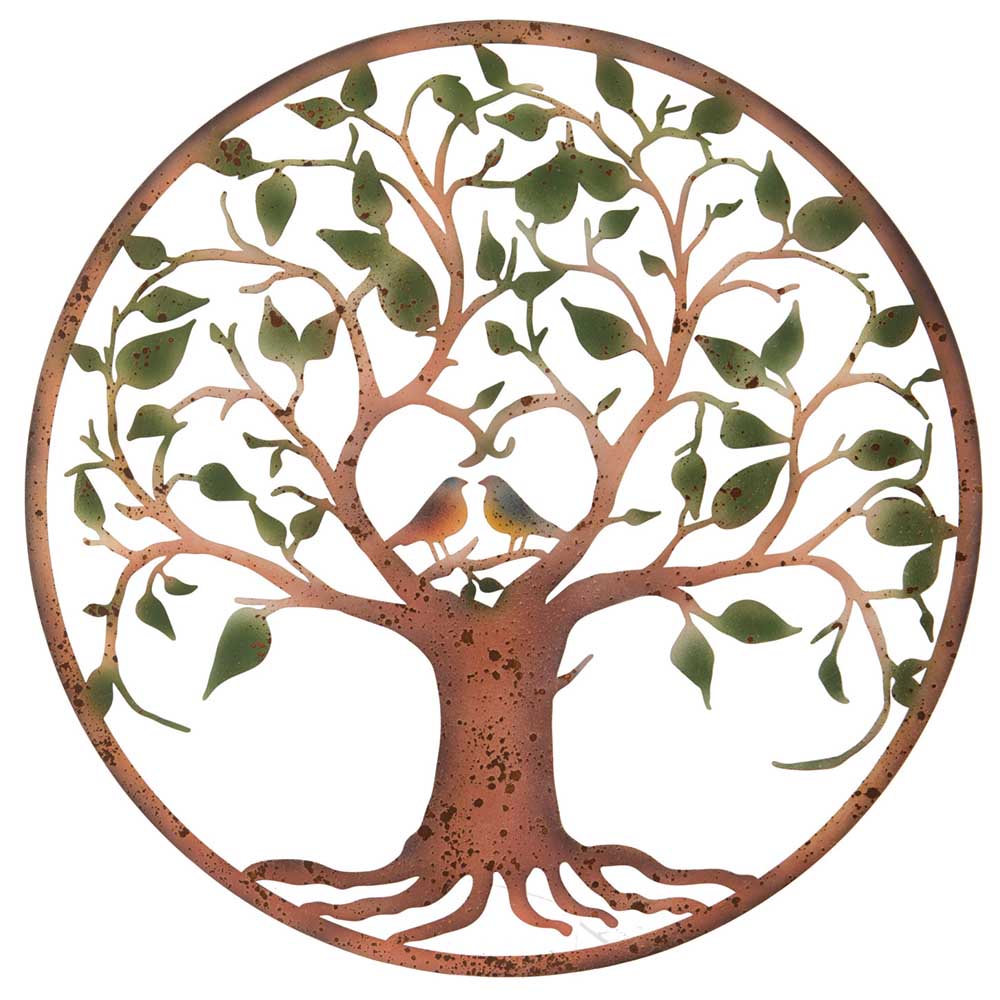 Tree of love birds wall plaque