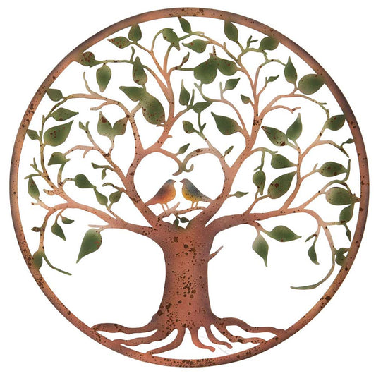Tree of love birds wall plaque