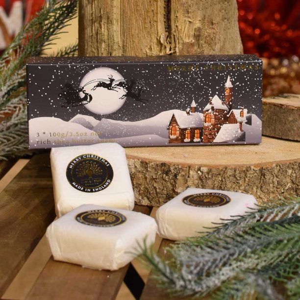 Winter village soap set