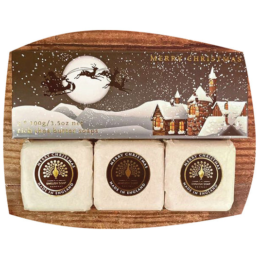Winter village soap set