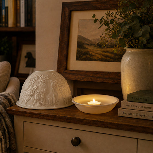 Nordic lights candle shade - dogs