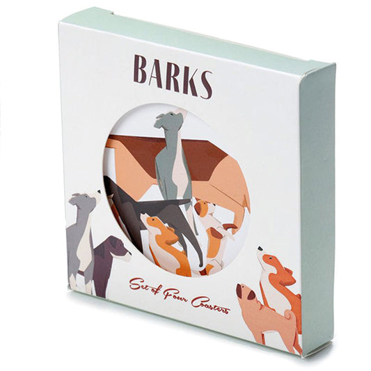 Barks set of four cork coasters