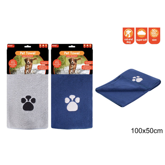 Microfibre absorbent pet towel