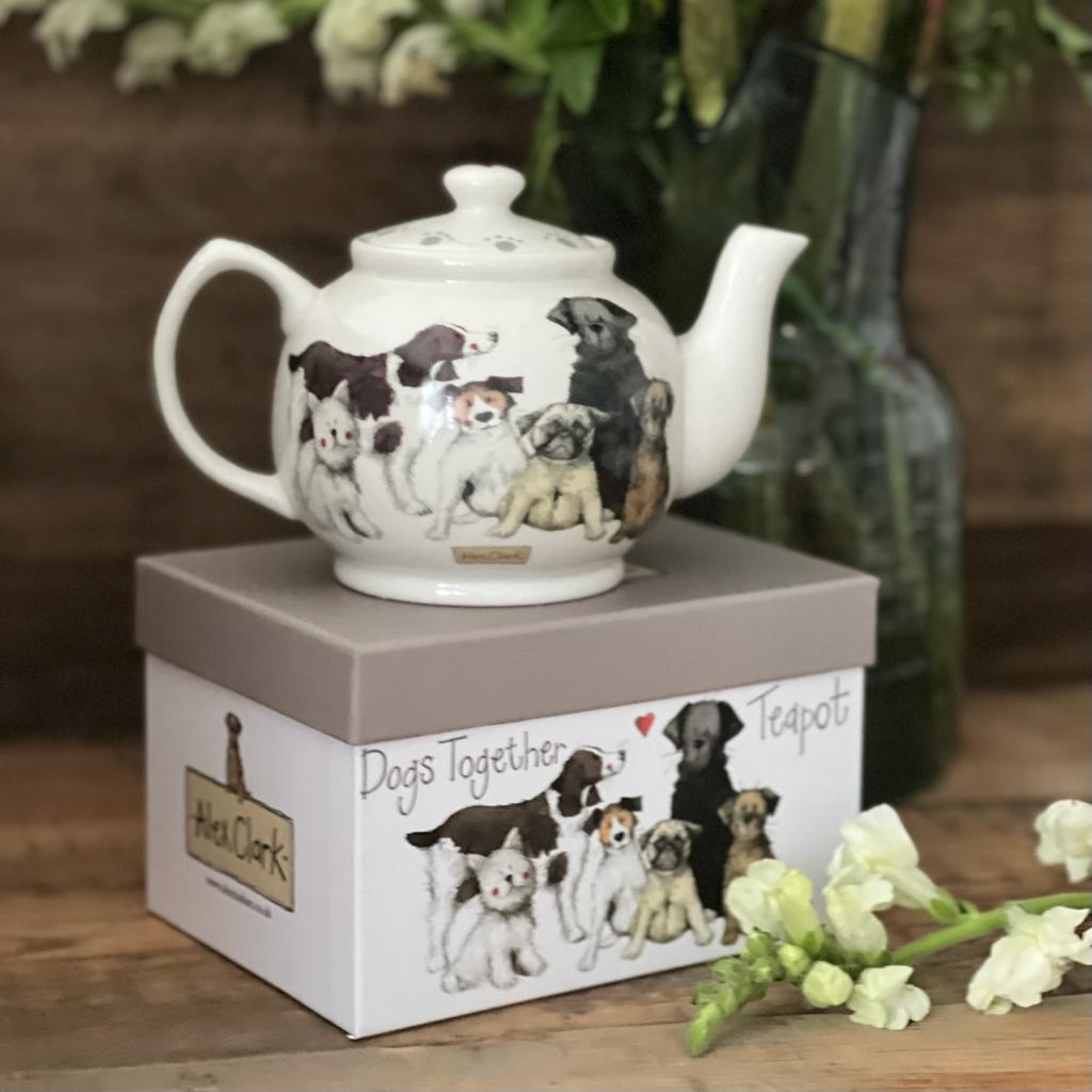 Dogs together teapot