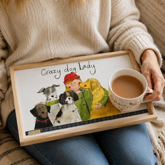 Crazy dog lady lap tray