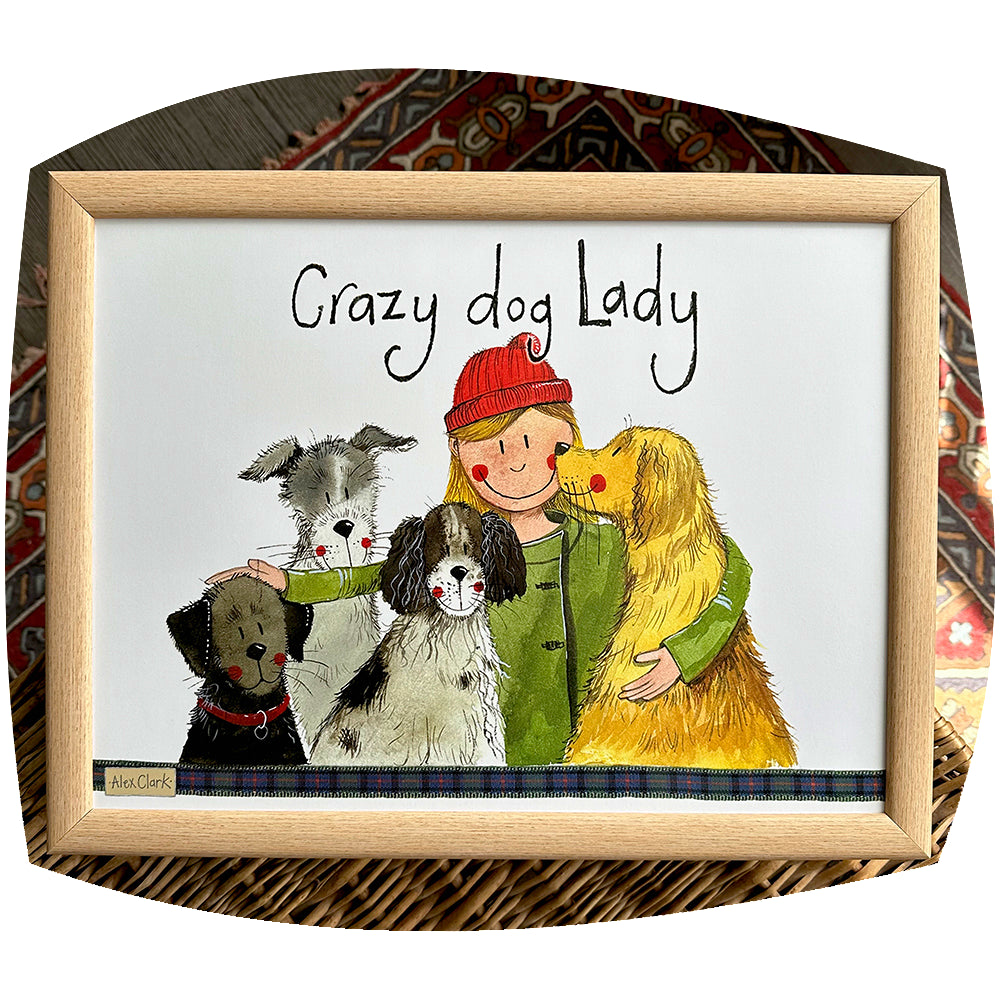 Crazy dog lady lap tray