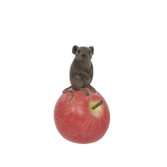 Mouse on apple decoration
