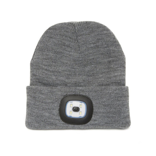 Light up beanie hat - grey