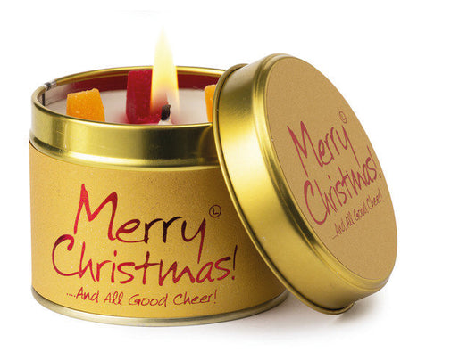 Christmas candle tin