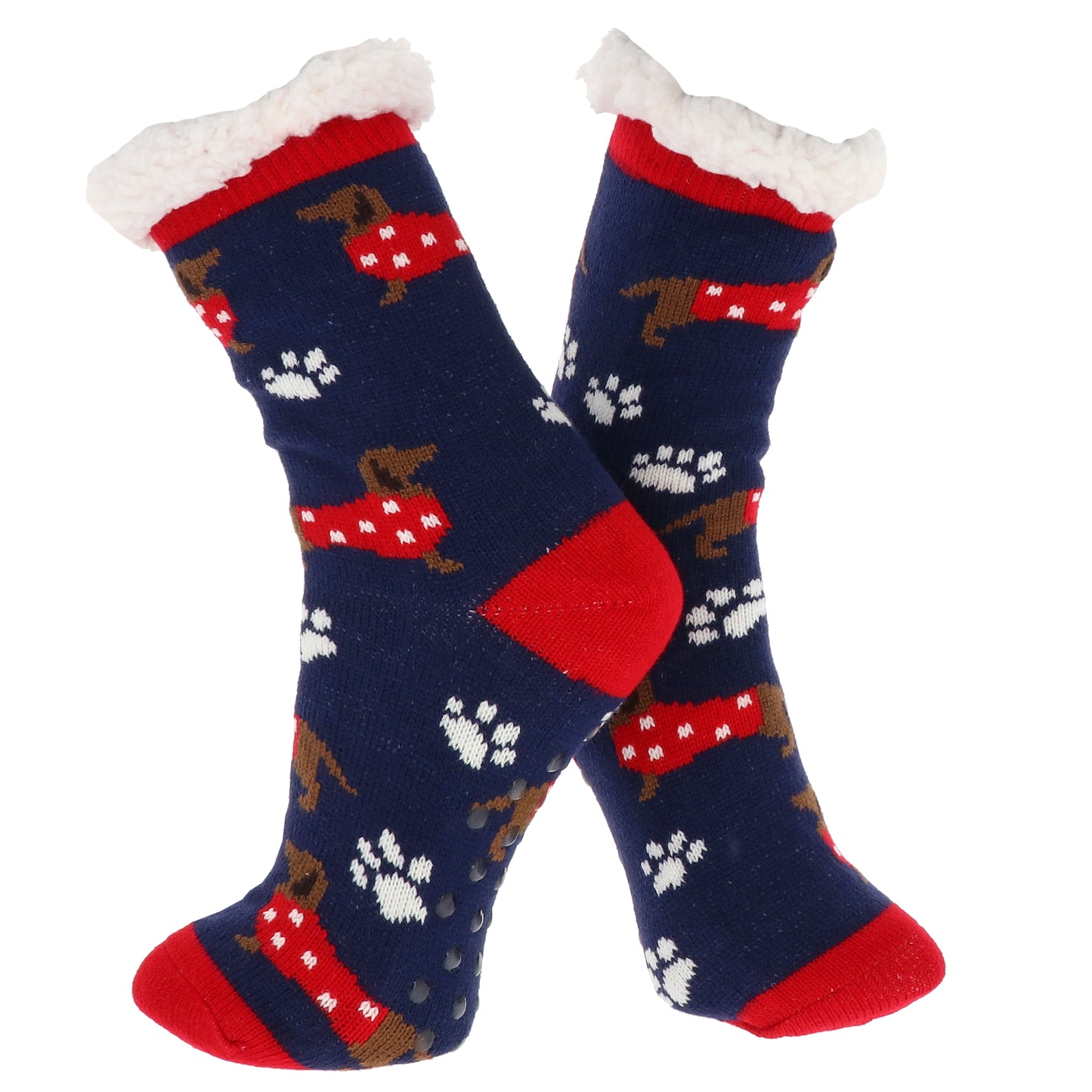 Fluffy sausage dog socks