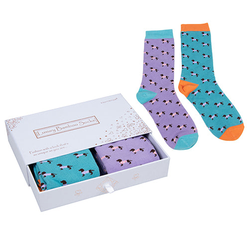 Bamboo socks gift box - cute pooch