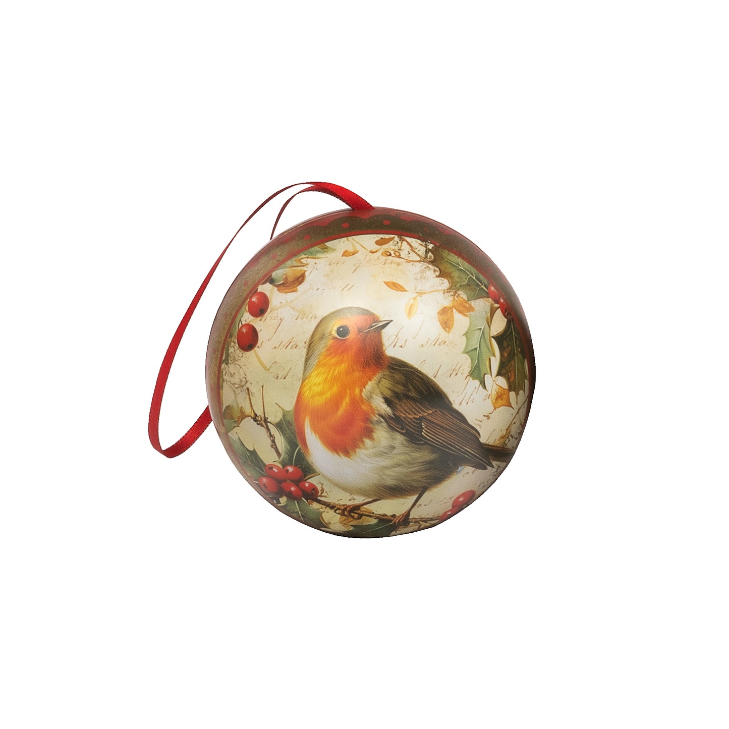 Christmas robin bauble