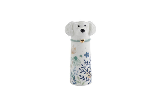 Puppy bud vase