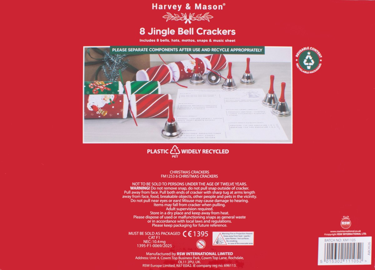 Jingle bells crackers