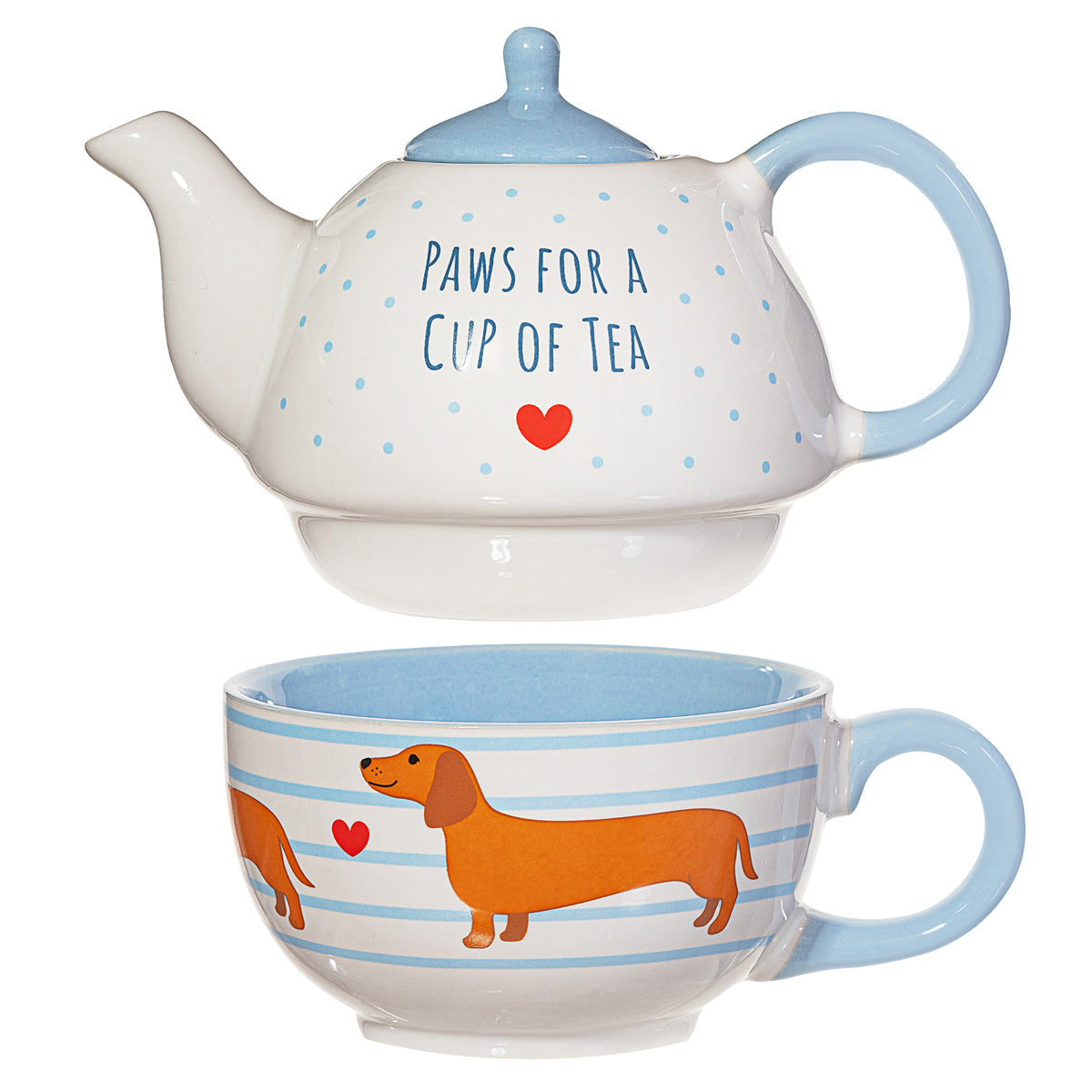 Sausage dog teapot for one
