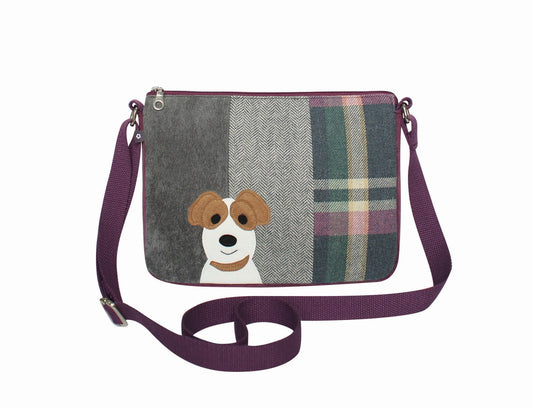 Tweed messenger bag - cheeky pup