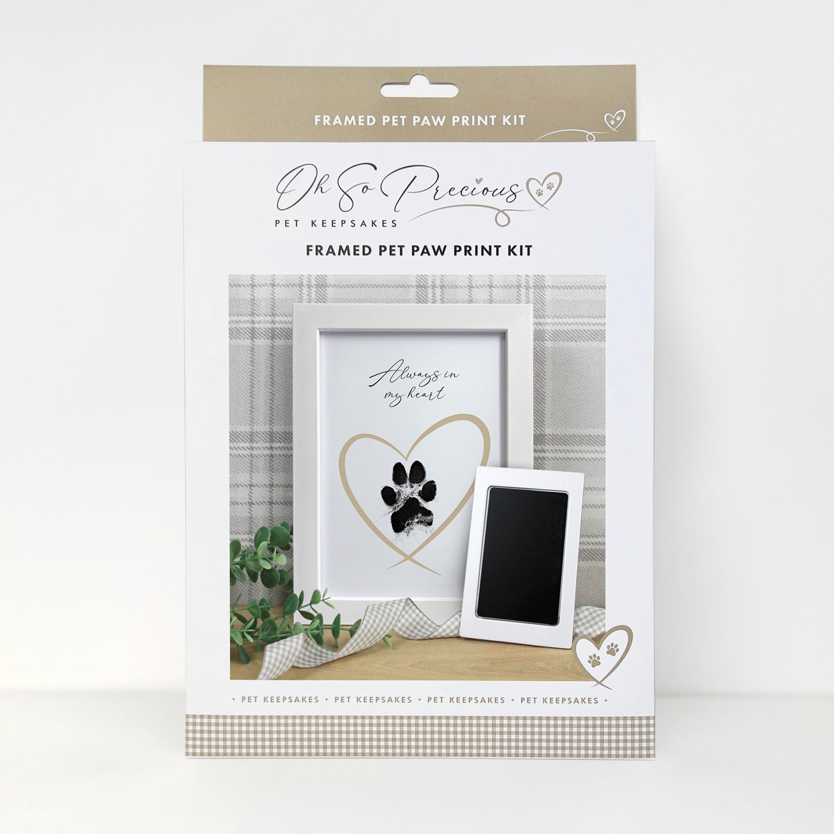Framed paw print keepsake kit