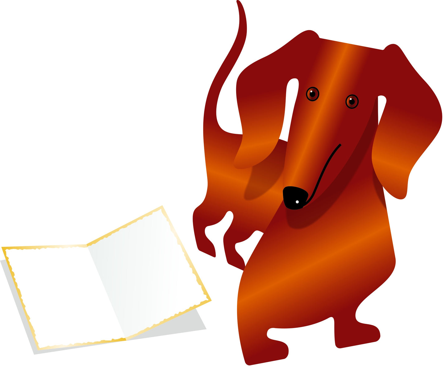 3D card - Dachshund