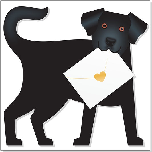 3D card - Black Labrador