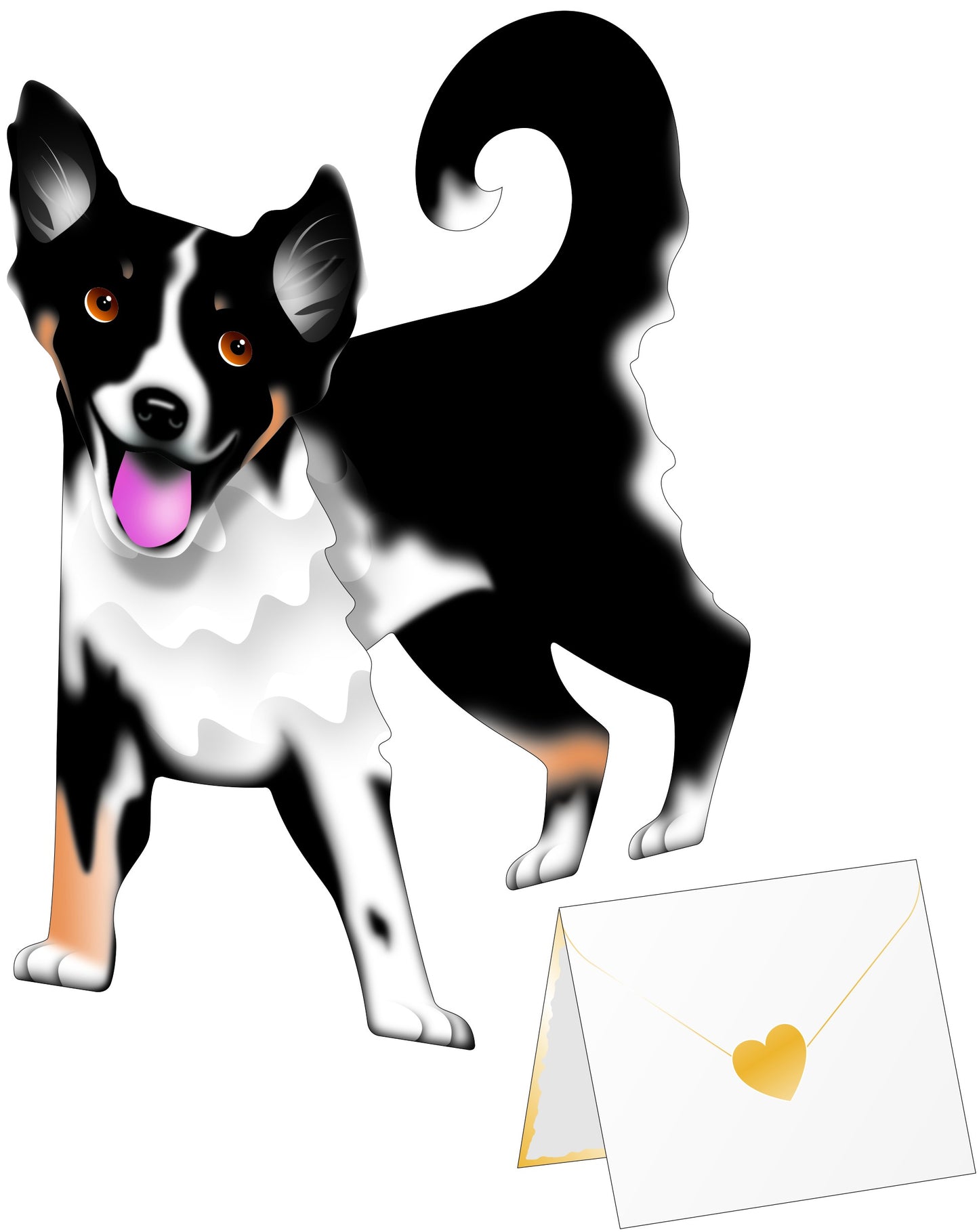 3D card - Border Collie