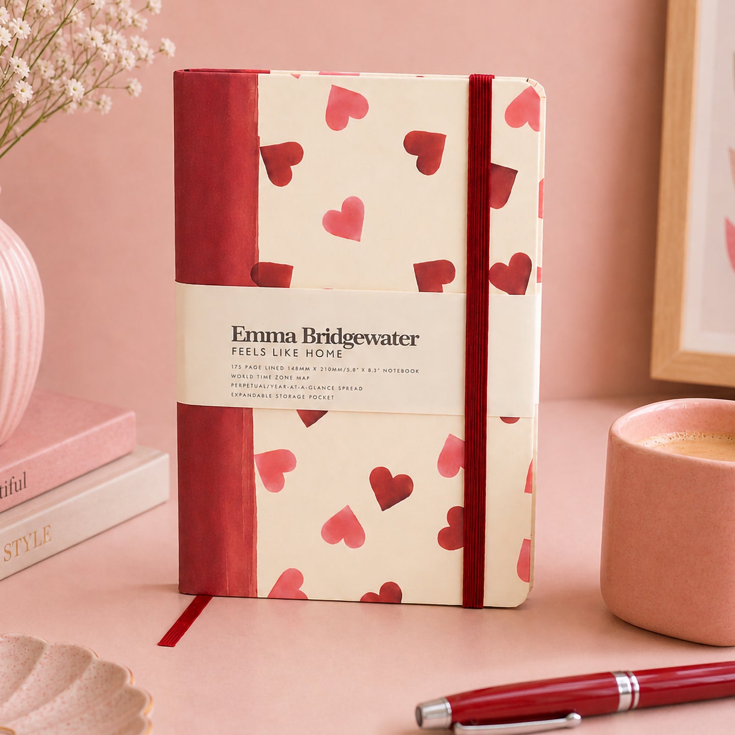 Emma Bridgewater pink hearts notebook