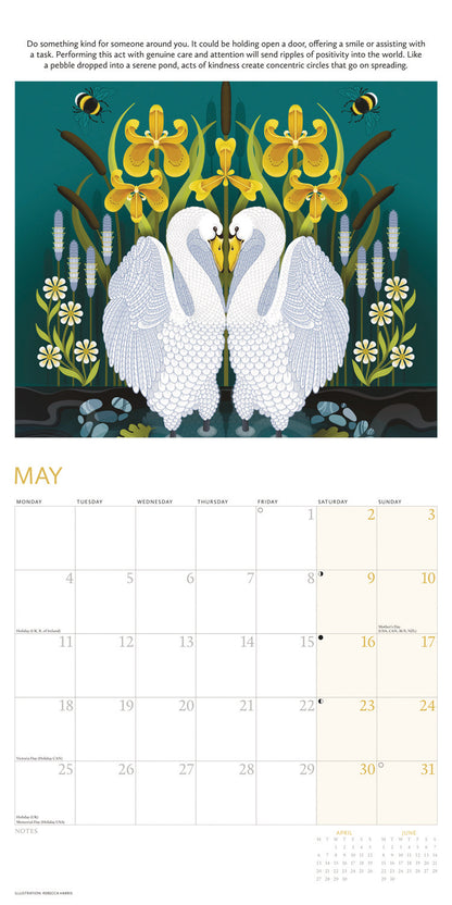 Breathe wall calendar 2026