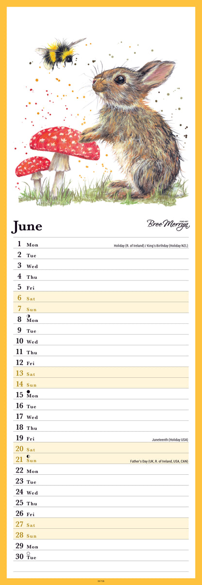 Bumble & Buddies slim calendar 2026