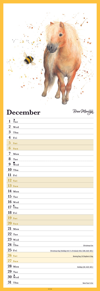 Bumble & Buddies slim calendar 2026