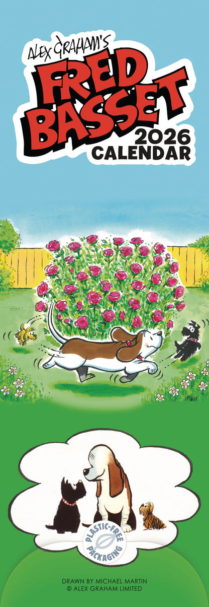 Fred Basset slim calendar 2026