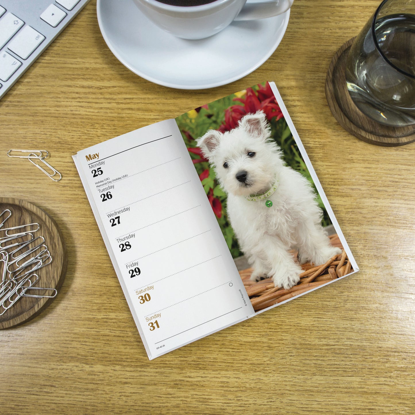 West Highland White Terrier Slim Diary 2026