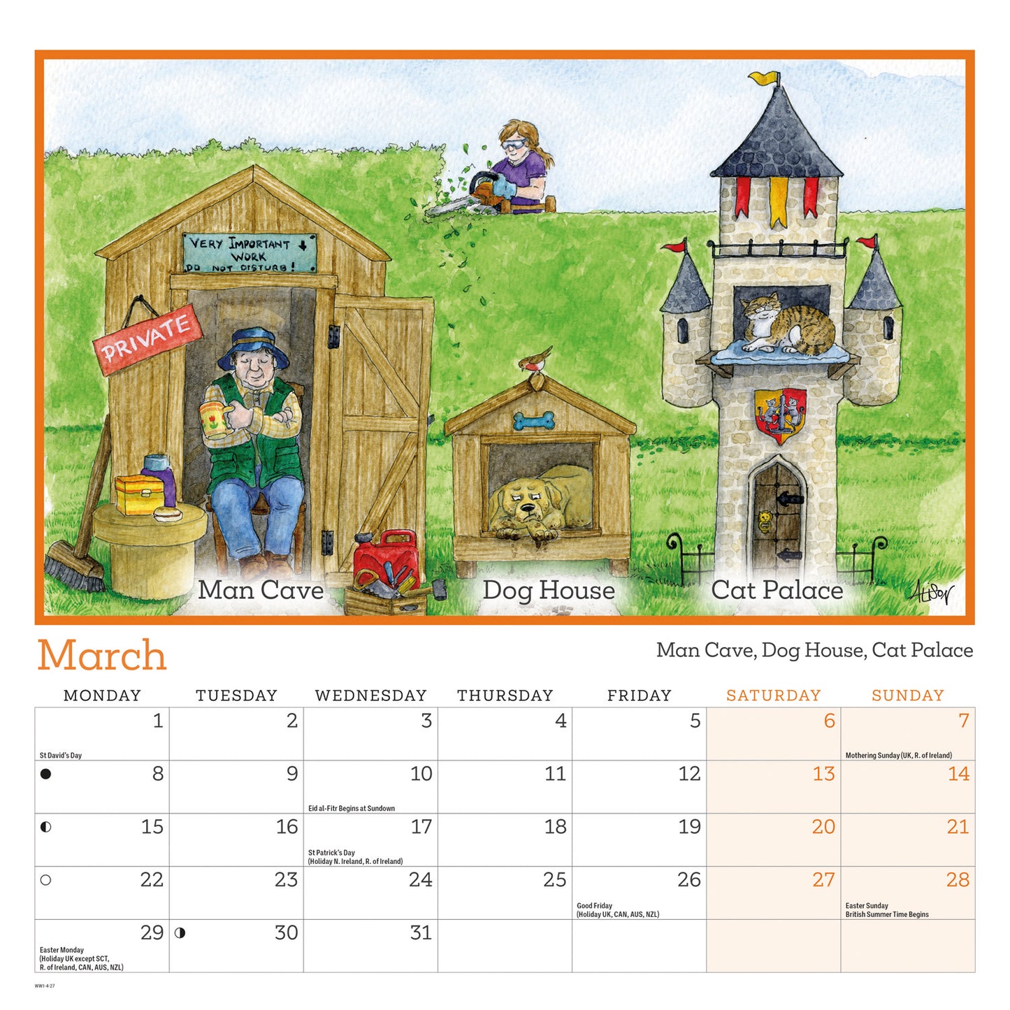 Alison's Animals wall calendar 2027