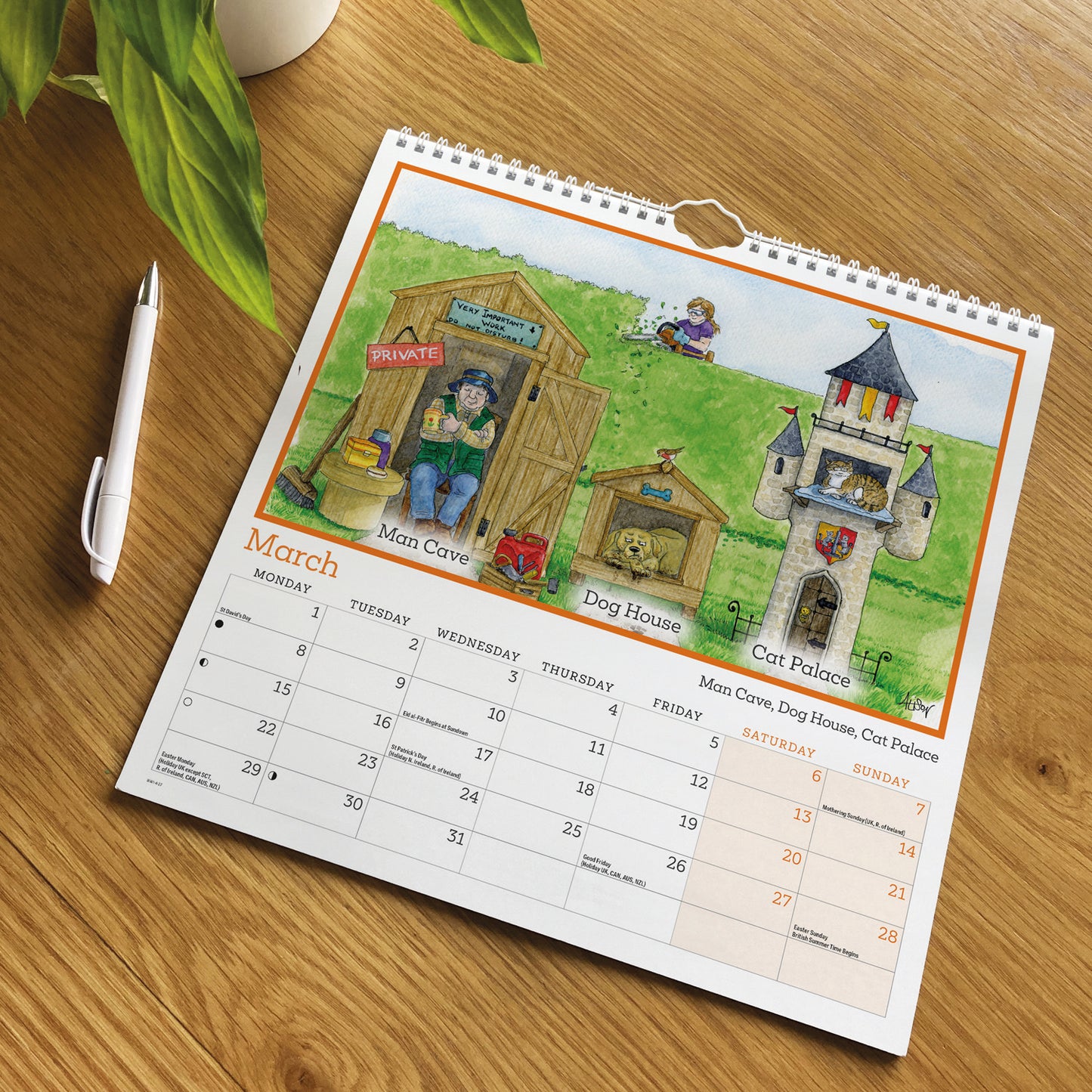 Alison's Animals wall calendar 2027
